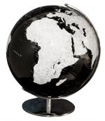 S713485 Columbus Artline schwarz Globus mit Swarovski Zirkonia Durchmesser 34cm Farbwechsellampe Leuchtglobus Globe Design World Earth black